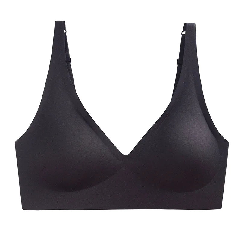 Sexy Seamless Bras For Women Wire Free Push Up Brassiere Deep V-Neck Bralette U-Back 2-Hook Underwear Lingerie Intimates S-XXL