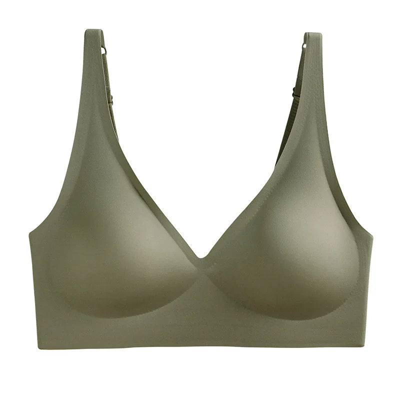 Sexy Seamless Bras For Women Wire Free Push Up Brassiere Deep V-Neck Bralette U-Back 2-Hook Underwear Lingerie Intimates S-XXL