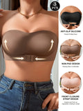 1PC High Quality Printed Knitted Everyday Front Closure Sexy Push up Strapless Seamless Bra for Women