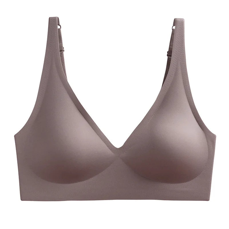 Sexy Seamless Bras For Women Wire Free Push Up Brassiere Deep V-Neck Bralette U-Back 2-Hook Underwear Lingerie Intimates S-XXL
