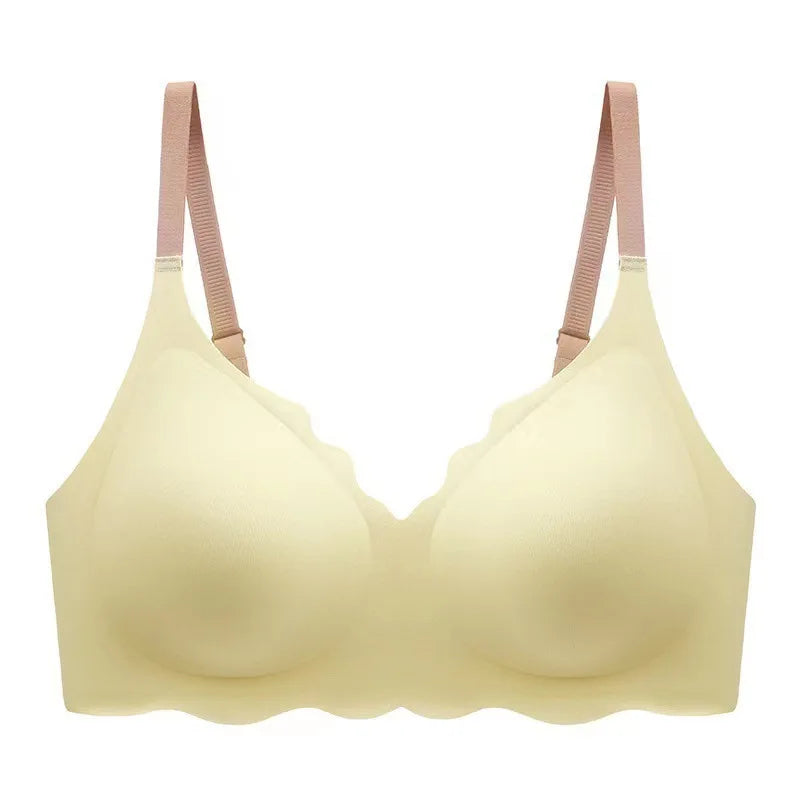 Sexy Seamless Bras For Women Wire Free Push Up Brassiere Deep V-Neck Bralette U-Back 2-Hook Underwear Lingerie Intimates S-XXL
