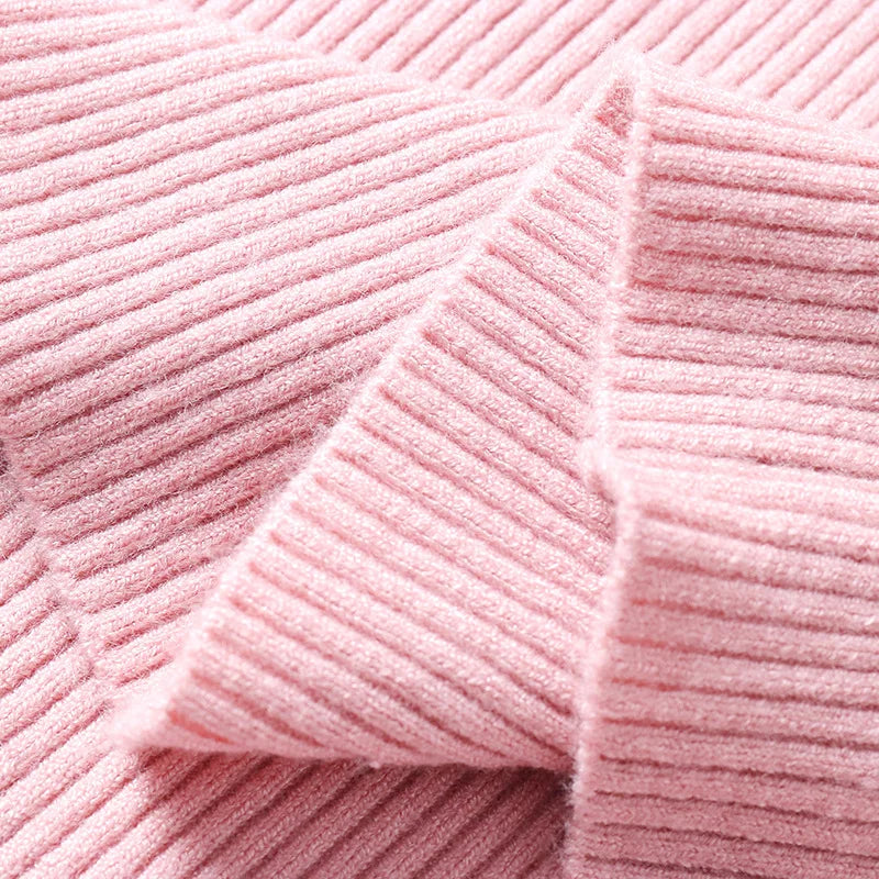 Casual Soft Polo-neck Jumper New Autumn Winter Women Knitted Turtleneck Sweater Fashion Slim Elasticity Solid Ribbed Pullovers