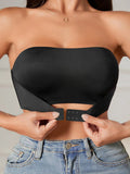 Women Strapless Seamless Front‑Button Bra – Unpadded Comfort Bralette