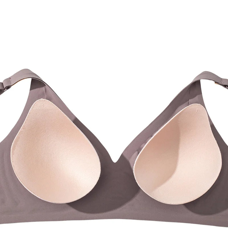 Sexy Seamless Bras For Women Wire Free Push Up Brassiere Deep V-Neck Bralette U-Back 2-Hook Underwear Lingerie Intimates S-XXL