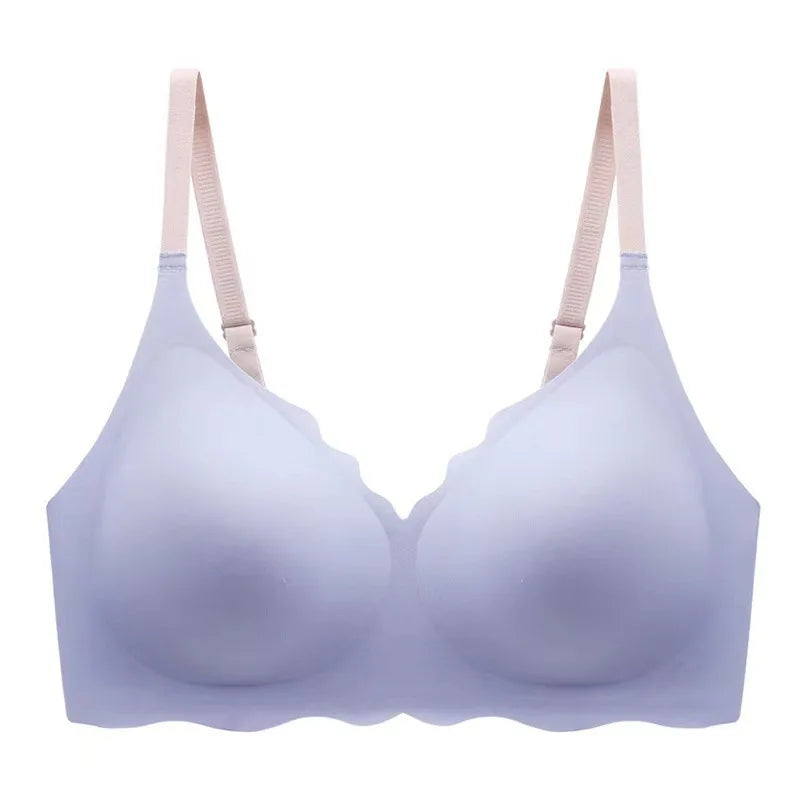 Sexy Seamless Bras For Women Wire Free Push Up Brassiere Deep V-Neck Bralette U-Back 2-Hook Underwear Lingerie Intimates S-XXL